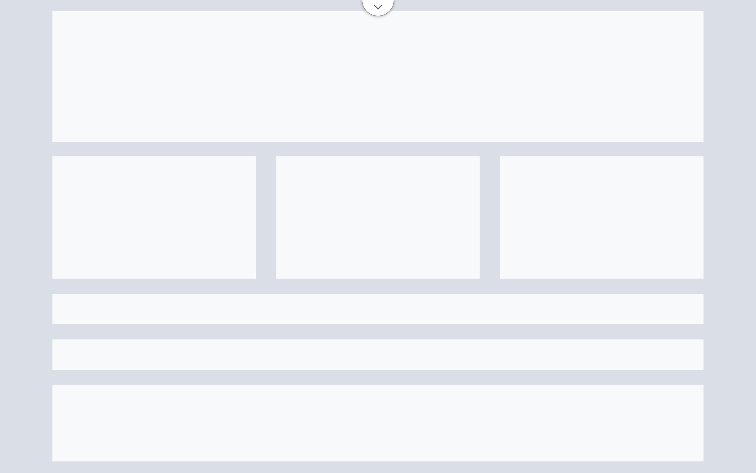 A wireframe showing a full-screen canvas; click button to show header and panels
