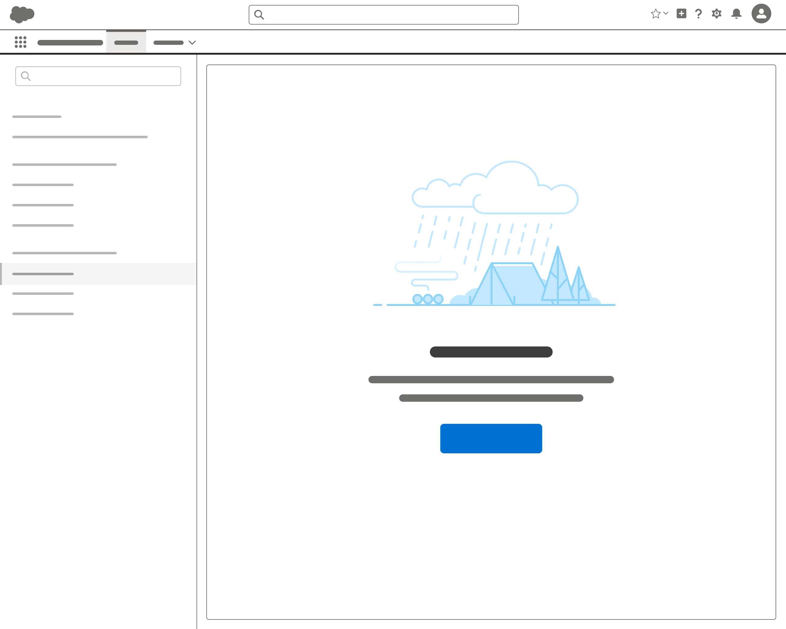 Empty state illustration scaling for a large area